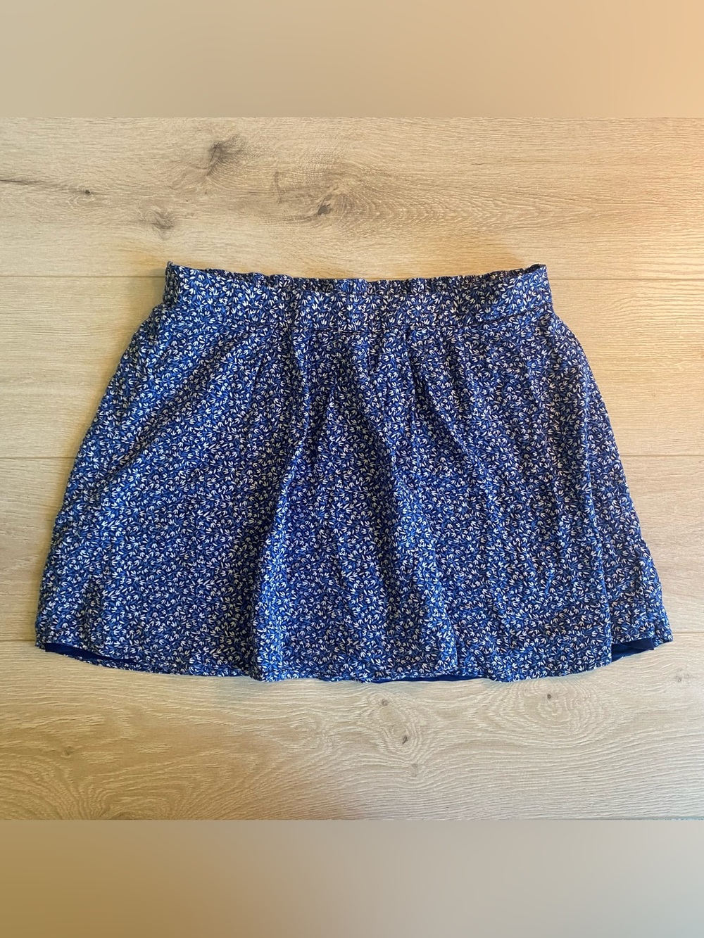 Old Navy Blue Floral Skater Mini Skirt